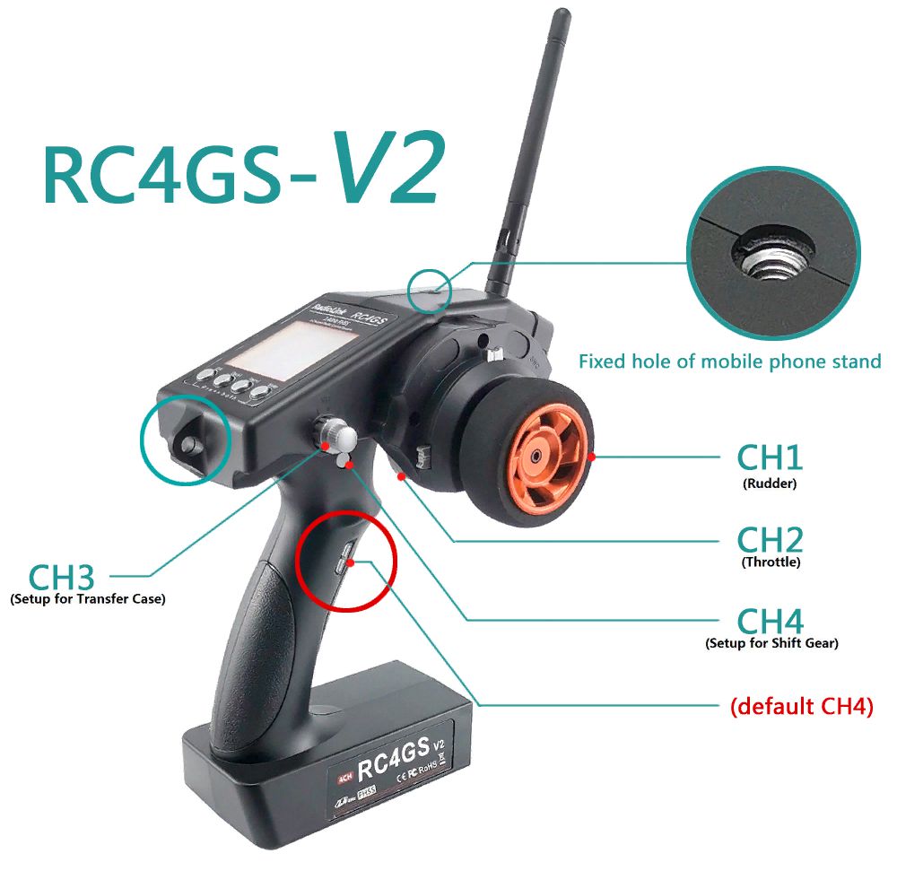  Radiolink RC4GS V2 (-, 4 )   R6FG (2.4, 400 , , ABS, FailSafe, 4- )